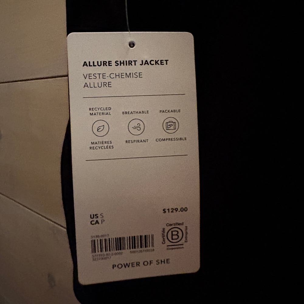 Athleta Allure Black Button-Front Cropped Shirt - Picture 4 of 5